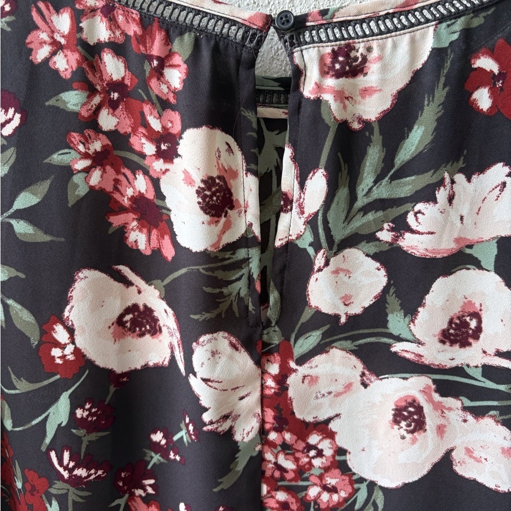 Loft Floral Bell Long Sleeve Boho Cottagecore Office Brunch Size L‎ Feminine - Picture 6 of 11